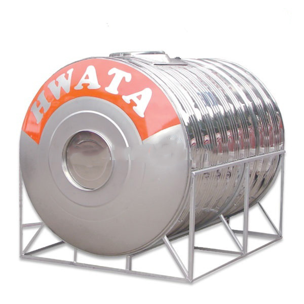 Bồn nước inox dạng nằm có kết cấu vững chắc hơn bồn inox dạng đứng