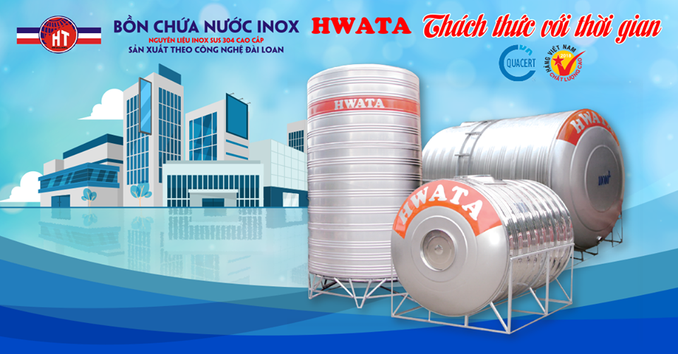 Bồn nước Hwata Vina đa dạng kiểu dáng